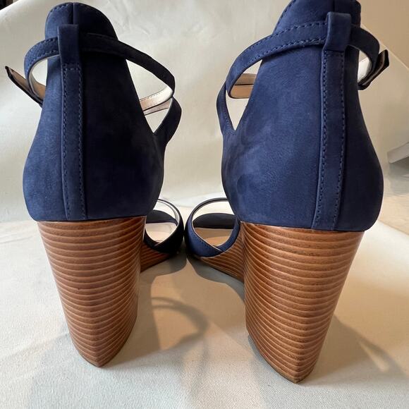 Cole Haan Sadie wedge sandal in marine blue nubuck - Women's size 9.5 - Picture 7 of 12